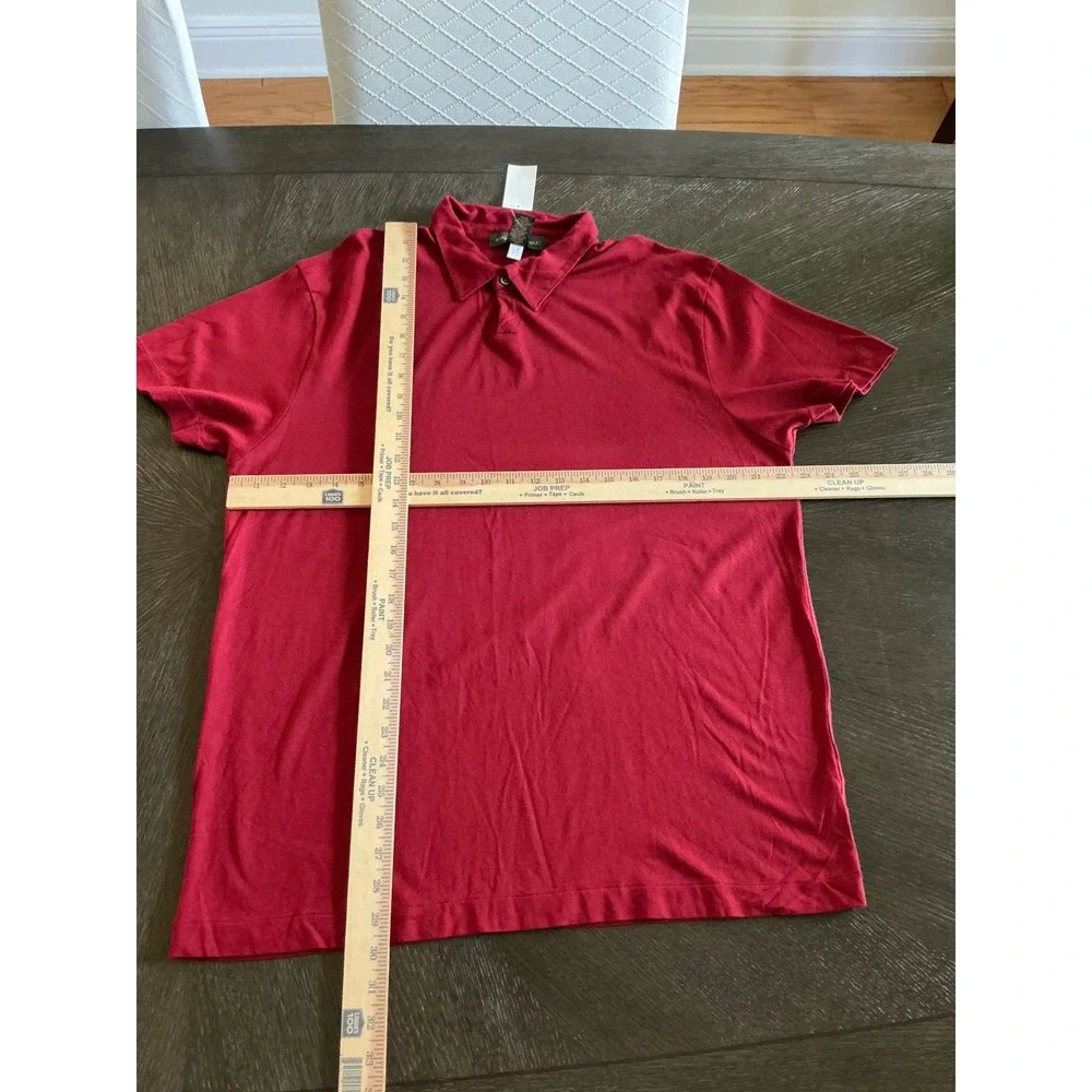 Banana Republic Mens XL Red Polo Shirt Short Sleeve Cotton Rayon Stretch NWT